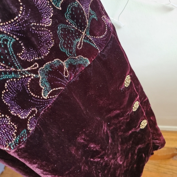 Vintage Cocktail Dress / Sparkly Floral Texture / Size 14 - Picture 4 of 8